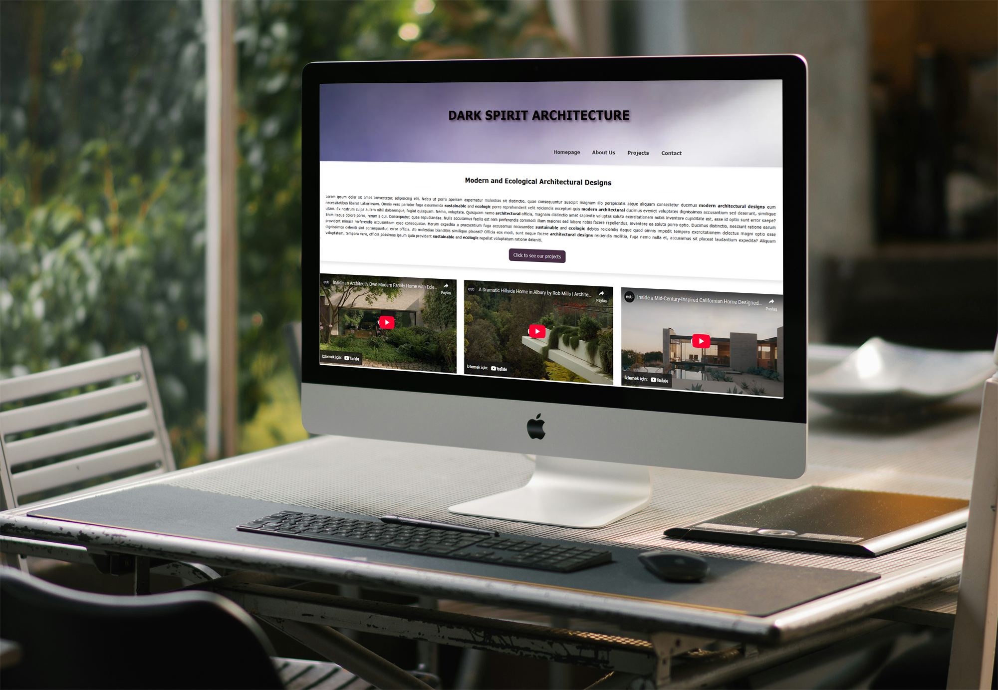 Architecture Website Mockup